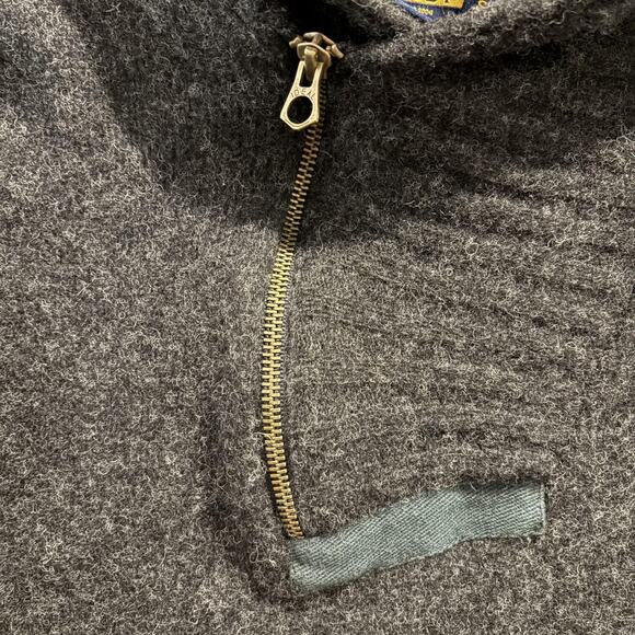 Ralph Lauren Rugby Wool Sweater Dress Small Charcoal Gray Funnel Neck Bodycon - Picture 5 of 15